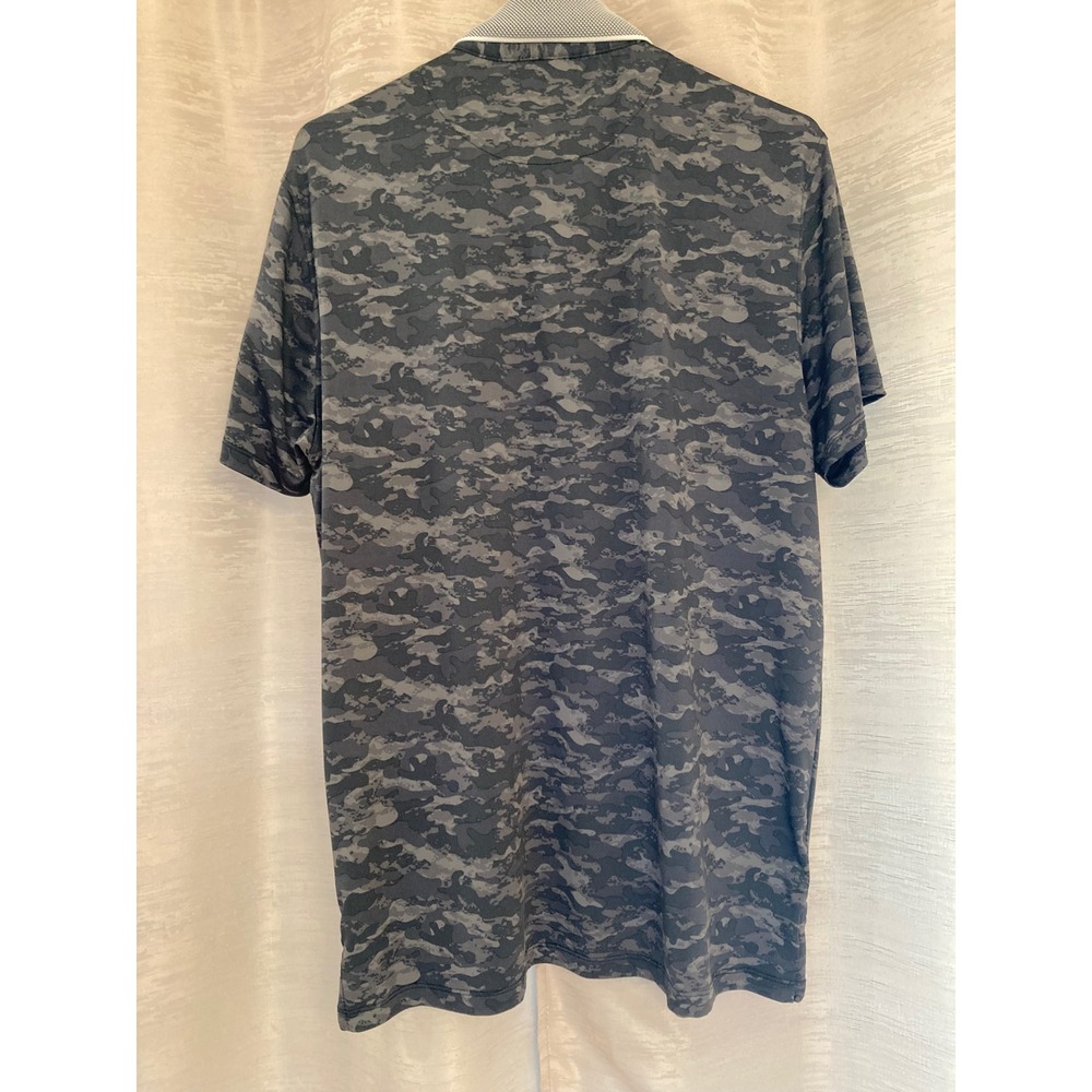 Kenneth Cole Golf Polo Shirt Mens‎ Medium Gray Camo Short Sleeve - Picture 7 of 12